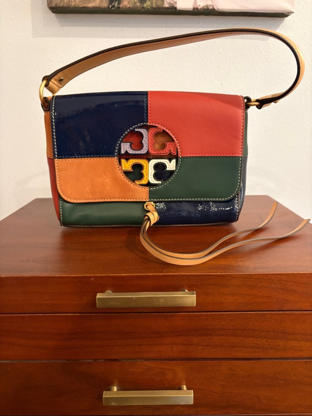 Tory Burch Miller colorblock leather purse